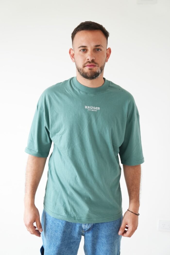 Remera Oversize Unisex Verde - Image 2