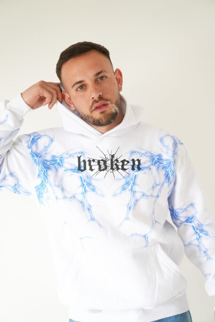 Buzo "Broken" Blanco Unisex - Image 3