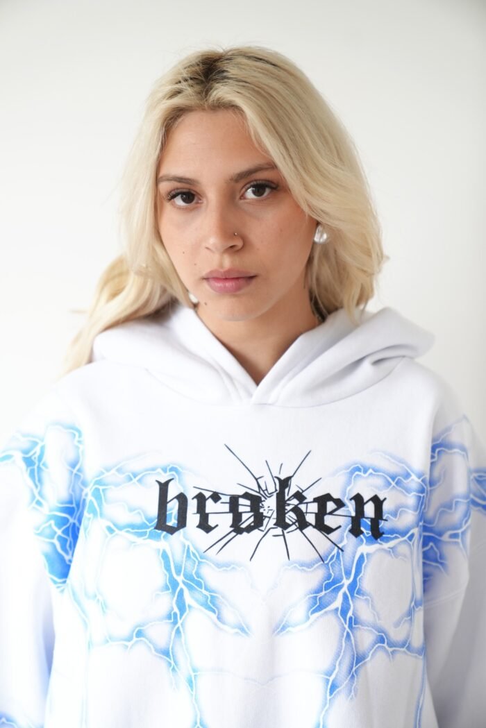 Buzo "Broken" Blanco Unisex - Image 2