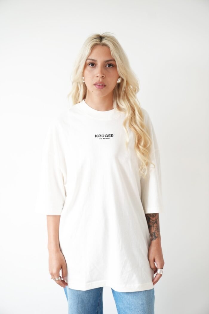 Remera Oversize Unisex Crema - Image 2