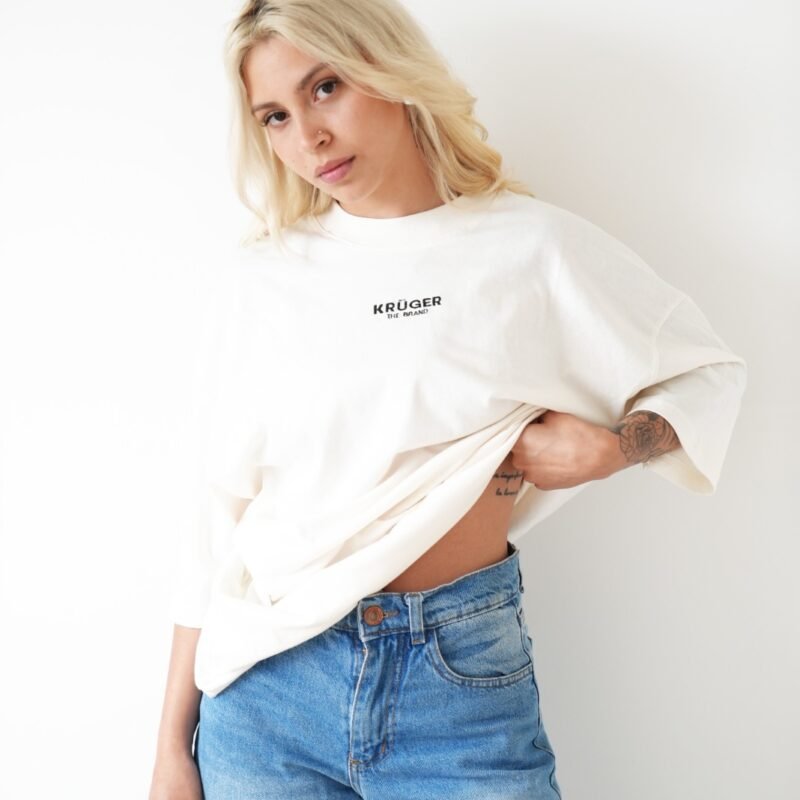 Remera Oversize Unisex Crema